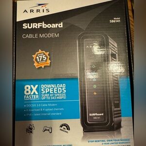 ARRIS SURFboard SB6141 Cable Modem - Black